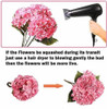 Hortensias Artificiales 1ramo -5flores-diam.16cm. Tostado 4