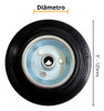 20 Rodas Borracha Maciça 125mm Rolamento Rolete Beltools 2