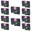 Blanco 10pk En Berry Pink Etiqueta Cinta Tz-mqp35 Tze-mqp35 0