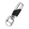Llavero Mosqueton Doble Anillo Metal Negro Plateado Unisex 0