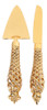 Conjunto De Faca E Servidor Para Bolo Dourado, Cortador De B 0