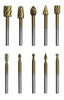 Juego 10 Fresa Lima Rotativa Titanio Dremel Enc 1/8 Ruhlmann 3