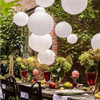 Luminária Chinesa Papel Decoração Jardim Lustre 60 Cm Branca 2