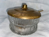 Antiguo Azucarero Cristal Y Bronce 2