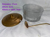 Antiguo Azucarero Cristal Y Bronce 3