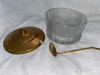 Antiguo Azucarero Cristal Y Bronce 4
