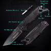 Cuchillo Navaja Plegable De Bolsillo | Negro | Auriver 1
