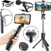 Tripé Suporte Estabilizador Celular Microfone Gravação Vídeo 0