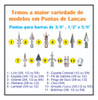 150 Pontas De Lança Modelo Espada Média Para 1/2 3