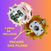 Bola Maluca Mágica Colorida Brinquedo Pula Vibra Luzes Kit 4