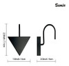 Ganchos Para Cortinas De Baño Geometrico Negro Pack 12 2