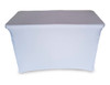 Capa Para Mesa Dobrável Elastano Branca G - 183x76x74cm 2