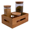 2pcs Caixa Organizadora Bambu  Alça Decorativa Empilhavél 2 2pcs Caixa Organizadora Bambu  Alça Decorativa Empilhavél 2