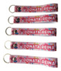10 Llaveros Cinta De 15 Cm Personalizados Con Aro 0