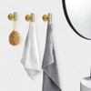 Ganchos Adhesivos Toallas Baño Set X 4 Unidades Dorados 3