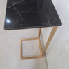 Mesa Auxiliar Sillón Mármol Carrara Y Estructura En Hierro 4