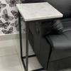 Mesa Auxiliar Sillón Mármol Carrara Y Estructura En Hierro 6