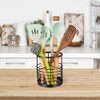 Porta Utensilios Cocina Redcall, Acero Inoxidable, Negro 7