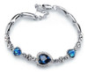 Océano Azul Cristal Rhinestone Corazón Fiesta Baile Nupcial 2