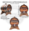 Barril Envelhecer Pinga Vinho Cerejeira 6l Com Torneira Abs 6