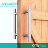 Manijon Barral Doble Acero Inoxidable Puerta 1000mm 3
