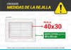 Rejilla De Ventilacion 40x30 Fija - Retorno/extraccion Negro 3