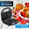 Waflera Electrica Antiadherente Teflon Metalica Wafle Cocina 3