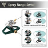 Aspersor De Riego Impacto Pulsante Ajustable Base Metal 3