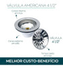 Valvula Americana 4 1/2 E Sifao Sanfonado Universal Pia Cuba 3