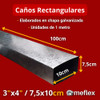 Caño Rectangular Chapa Galvanizada 3x4 / 7,5x10 Cm Zingueria 1