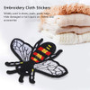20 Peças De Adesivos De Tecido Bordado White Wing Bee Insect 7