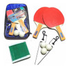 Set Ping Pong En Cartuchera Paletas Pelotas Red Soportes 0