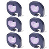 6pk Platic Etiqueta Cinta Para Dymo Letra Tag Plus Lt100t Lt 0