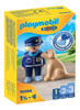 Playmobil® 1.2.3 Policía Con Perro Intek 70408 1