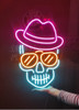Cartel Calavera  En Neón Led Deco  / Personalizados / Figura 1