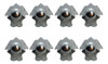 Esquinero X 8 Unid. Metalico Bolita P/ Bafle - Rack Garmath 0