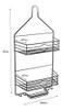 Bath Bliss Grey 2 Tier Aztec Shower Caddy, Cuelga Sobre El C 2