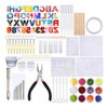 Molde Diy De Resina Epóxi De Silicone Alphabet 477 Unidades 0