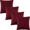 Kit 4 Capas De Almofadas Velud Geométrico Liso Marsala 45x45 0
