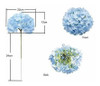 Hortensias Artificiales X6u - Diametro 22cm - Celeste 3