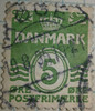 Antiguo Sello Danmark 5 Ore Postfrimaerke 1