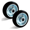 2 Rodas Borracha Maciça 3  - 75mm Rolamento Rolete Beltools 0