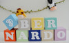 Kit 10 Cubo Nome Bebe Coroa Enfeite Prateleira Letra Branca 5