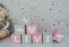 Kit 10 Cubo Nome Bebe Coroa Enfeite Prateleira Letra Branca 6