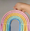 Base Arcoiris Tejer Crochet Totora Lana 30cm X 20 Unid 1