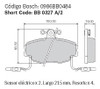 Pastillas De Freno Bosch 0986bb0484 0