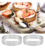 Pacote Com 8 Anéis De Torta De Aço Inoxidável, Perfurados Re 6