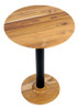 Mesa De Canto Monopé De Madeira Maciça Teca Para Sala 40cm 0