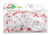 Argolla Plastica Blanca De 16 Cm X 10 Unidades Cbx 3