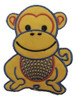 Parche Aplique Aplicacion Bordado Mono Bebe Amarillo 10,5cm. 0